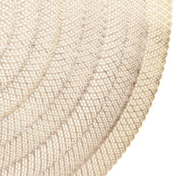 Цена за 3 шт. Салфетка на стол 38см "Узор" плетеная, цвет золото