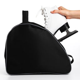 Сумка спортивная для коньков, 40×32×20 см, чёрная