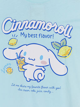 Bisiklet Yaka Cinnamoroll Bask?l? K?z ?ocuk Ti??rt