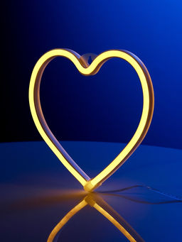 Неоновая вывеска Сердце 20?20 см, батарейки ААх3 (не в комплекте), USB, свечение тёплое белое - Luazon lighting фото 4