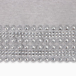 Скатерть Этель со стразами, 85×85 ±5 см, цвет серый, п/э