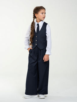 Серый школьный жилет для девочки Mooriposh, модель 1120 фото 10