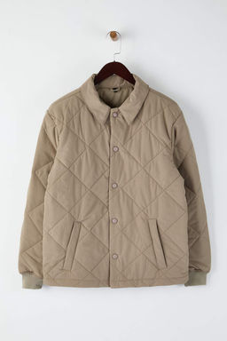 Bej Regular Fit Kapitone C?t C?tl? Unisex K?sl?k Mont TMNAW26MO00017 - Trendyolmilla фото 5