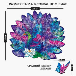 УЦЕНКА Пазл «Красивый павлин», 162 детали