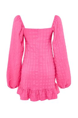 TRENDYOLMILLA Bridal Ekru Vucuda Oturan Dokulu Astarl? Dokuma K?sa Dugun/Nikah S?k Abiye Elbise TPRSS23EL00024  фото 9