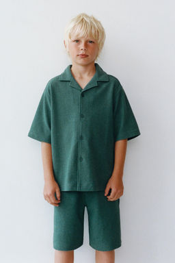 RUSTIC TOWELLING BOWLING SHIRT - Zara фото 5