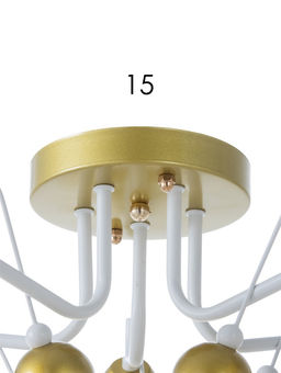 Люстра 12233/5, 5хE27, 60 Вт, золото/белый
