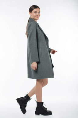 01-09021 Пальто женское демисезонное (пояс) - El podio фото 2