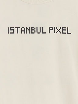 Bisiklet Yaka ?stanbul Bask?l? Erkek ?ocuk Ti??rt - Waikiki фото 3