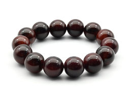 Браслет из полимера шарик 16мм цв.бордовый