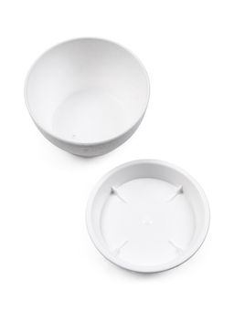 Цена за 3 шт. Горшок для цветов «Фиалочка», 500 мл, d=12.5 см, h=7 см, пластиковый, белый