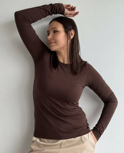 лонгслив вискоза легкая качества пенье, кофе