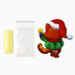 Цена за 10 шт. Пакет под сладости новогодний «Котик», 11×6 см