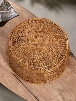 Корзина плетёная «Клоус», 40×40×16 см, бамбук, светлая