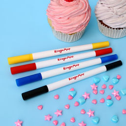 Маркер пищевой 2-х сторонний, набор 4 цвета (Красный, синий, жёлтый, чёрный) - Кондимир фото 2