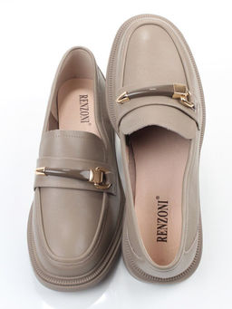 03-DEB106-4 KHAKI Лоферы женские (натуральная кожа)