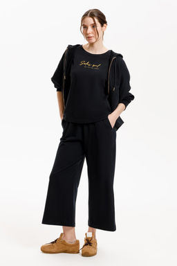 ЕВТ 4146/темный черный брюки жен