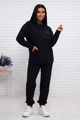 Костюм с брюками, футер с лайкрой 2-х нитка (00907, темно-синий) - Плиона фото 7