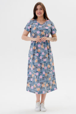 Платье женское из кулирки Миранда астра макси - Амадэль фото 2