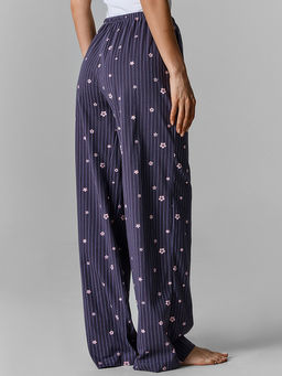 Брюки домашние женские синие с цветочным принтом - Mark formelle фото 3