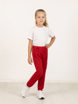 Брюки детские флисовые красные