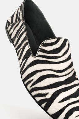 ANIMAL PRINT LEATHER LOAFERS - Zara фото 8