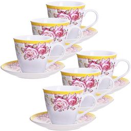 25794 Чайный сервизРозы12пр, 220мл фарфор LR(х8)