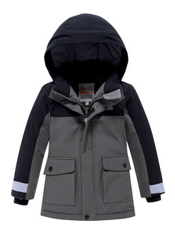Горнолыжный костюм Valianly детский для мальчика серого цвета 9201Sr  фото 2