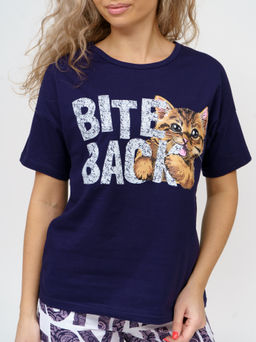 783 Пижама "Буквы/т.синие"