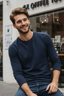 TRENDYOL MAN Siyah Basic Regular/Normal Kesim Bisiklet Yaka Uzun Kollu %100 Pamuk Tok Kumas T-shirt TMNAW21TS0208 - Trendyolmilla фото 57