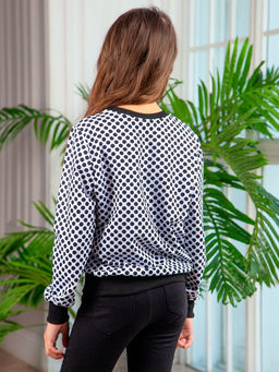 Свитшот "Дора",чёрно-белый