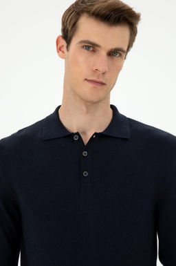 Erkek Lacivert Basic Kazak