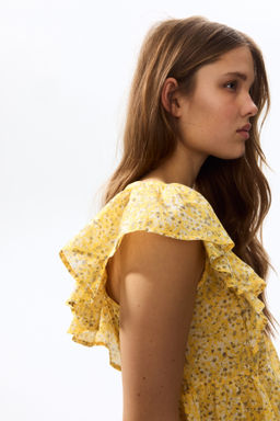 Frill-trimmed cotton top - H&m фото 5