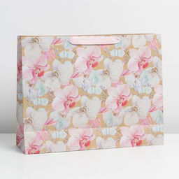 Цена за 2 шт. Пакет подарочный крафтовый, упаковка, Прекрасной, L 40?31?11.5 см