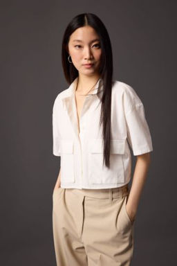 Coool Oversize Genis Kal?p Poplin K?sa Kollu Gomlek