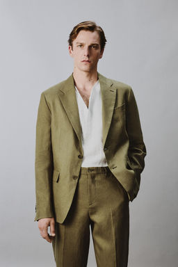 BLAZER TRAJE 100% LINO / Aceite - Zara фото 2