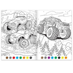 Цена за 2 шт. Раскраска по номерам Мегатачки, 16 стр., формат А4