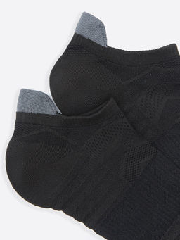 Цена за 5 пар! Короткие мужские спортивные носки из пряжи meryl® skinlife черного цвета - Mark formelle фото 3