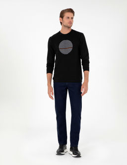Siyah Regular Fit Sweatshirt - Pierre cardin фото 4