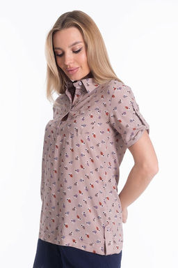 Рубашка М31756в бежевый - Елена фото 5