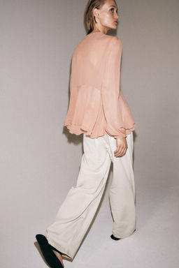 BLUSA VOLANTES ZW COLLECTION / Rosa - Zara фото 3