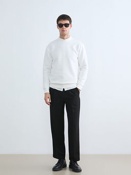 Bisiklet Yaka Erkek Sweatshirt