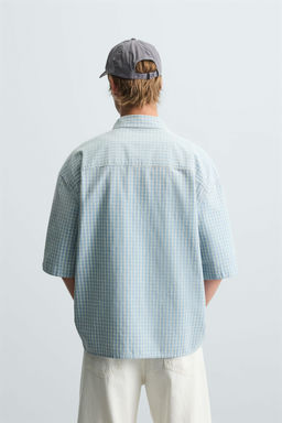 RELAXED FIT CHECK SHIRT - Zara фото 11