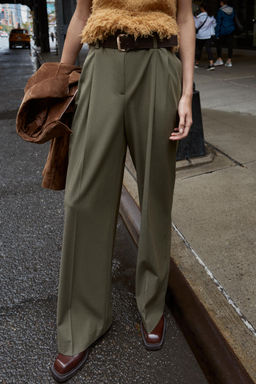 PAPER BAG TROUSERS WITH BELT - Zara фото 2