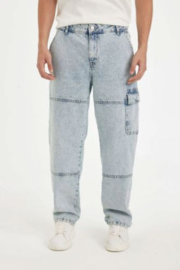 Wide Leg Fit Genis Kal?p Normal Bel Genis Paca Jean Pantolon