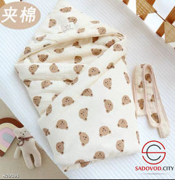 Детское муслиновое одеяло+бант на синтепоне