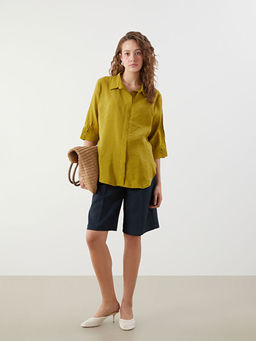 G?mlek Yaka Modal Kar???ml? Bluz