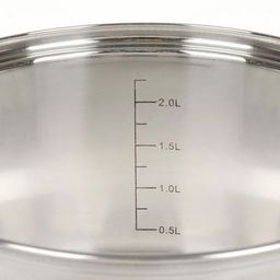 Кастрюля нержавеющая сталь 3л крышка стекло Веллингтон GS-01415-18CA серебр /DANIKS/  фото 13