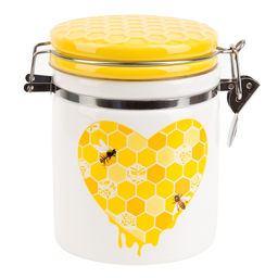 Банка для сыпучих продуктов (клипс) Honey 14*10*14,5см. v=630мл. (подарочная упаковка)