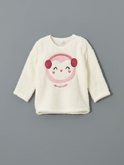 Bisiklet Yaka Pel?? K?z Bebek Pijama Tak?m?